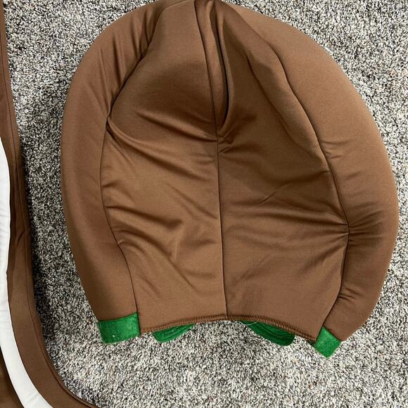 SOLD Kids Christmas Gingerbread Man Costume 2 piece Halloween Foam Head Youth S - Picture 8 of 16